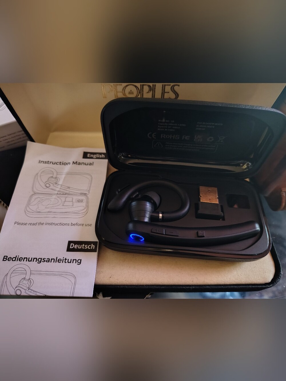 New Atheewon U8 Wireless Bluetooth Headset Earpiece